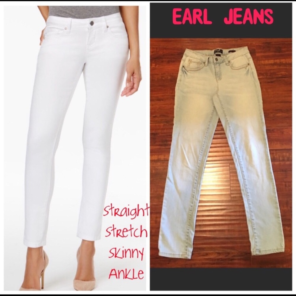 Earl Jean Stretch Lightwash Skinny Ankle Jeans